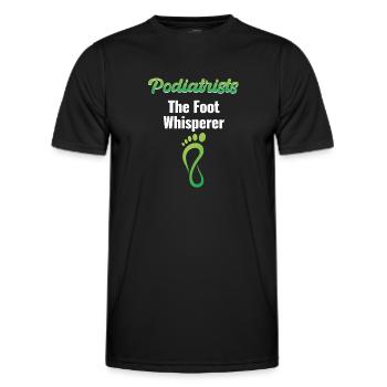 Podiatrist The Foot Whisperer Pedicure - Men's Functional T-Shirt - black - Front - AI Model Male 178 dark (178cm)