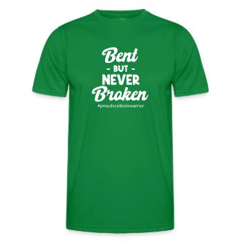 Courbé, mais jamais cassé - T-shirt sport Homme - vert - Devant - AI Model Male 178 dark (178cm)