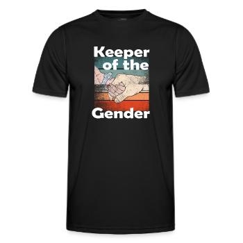 Keeper Of The Gender - Men's Functional T-Shirt - black - Front - AI Model Male 178 dark (178cm)