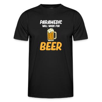 Paramedic Gets Medical For Beer Boyfriend - Men's Functional T-Shirt - black - Front - AI Model Male 178 dark (178cm)