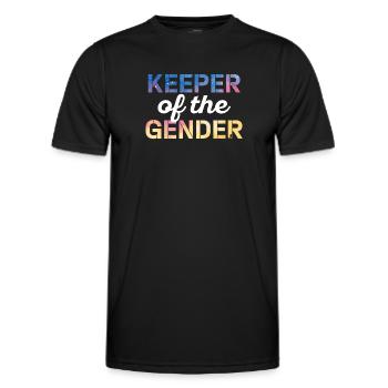 Keeper Of The Gender - Men's Functional T-Shirt - black - Front - AI Model Male 178 dark (178cm)