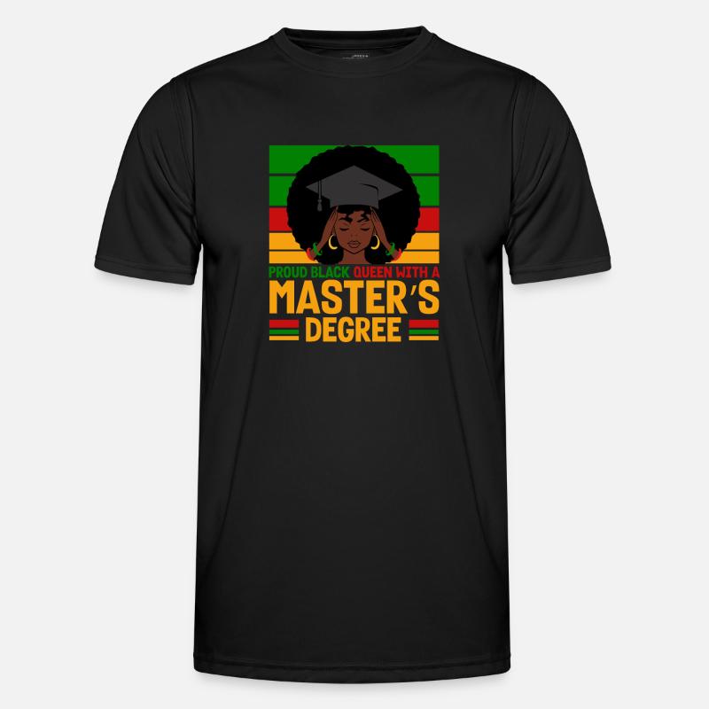 Master's Degree Studium Master Abschluss - Männer Funktions-T-Shirt - Schwarz