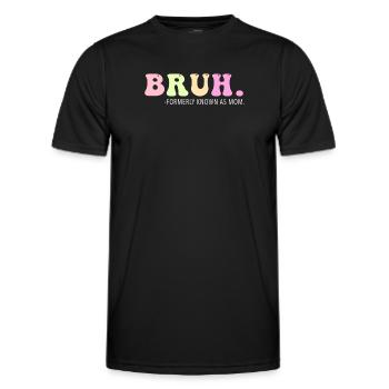 Bruh, früher bekannt als Mama - Männer Funktions-T-Shirt - Schwarz - Vorne - AI Model Male 178 dark (178cm)