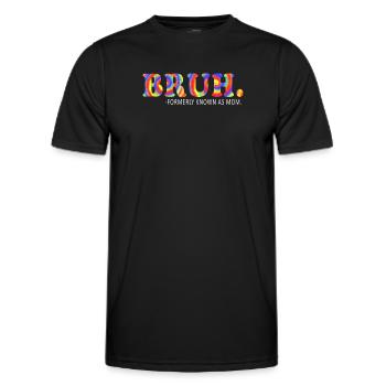 Bruh, früher bekannt als Mama - Männer Funktions-T-Shirt - Schwarz - Vorne - AI Model Male 178 dark (178cm)