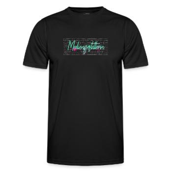 Designer Abschluss-Geschenk Mediengestalterin - Männer Funktions-T-Shirt - Schwarz - Vorne - AI Model Male 178 dark (178cm)