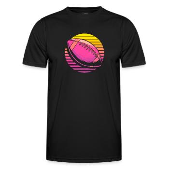 American football - Men's Functional T-Shirt - black - Front - AI Model Male 178 dark (178cm)