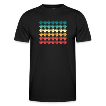 Basketball Basketballer - Männer Funktions-T-Shirt - Schwarz - Vorne - AI Model Male 178 dark (178cm)