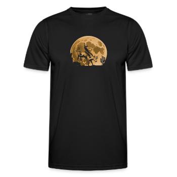 Rodeo Bull Riding Moon - Men's Functional T-Shirt - black - Front - AI Model Male 178 dark (178cm)