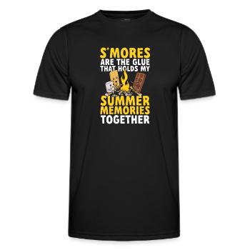 S'more Campfire Marshmallow Camping - T-shirt sport Homme - noir - Devant - AI Model Male 178 dark (178cm)
