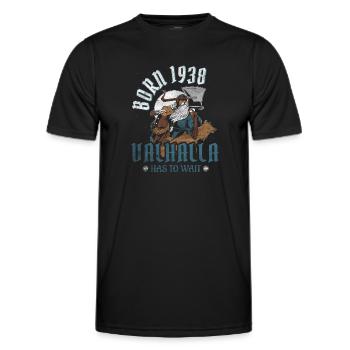 Odin's Sons Are Born 1938 Viking 86th Birthday - Men's Functional T-Shirt - black - Front - AI Model Male 178 dark (178cm)