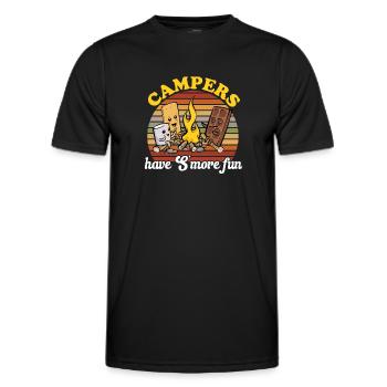 S'more Campfire Marshmallow Camping - T-shirt sport Homme - noir - Devant - AI Model Male 178 dark (178cm)