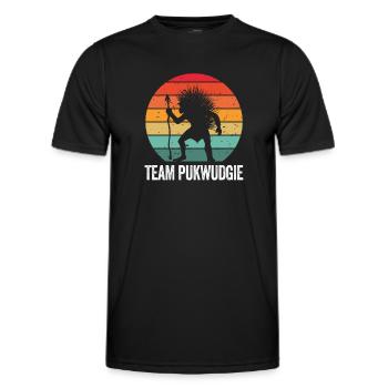 Pukwudgie Cryptid Folklore Myths - Men's Functional T-Shirt - black - Front - AI Model Male 178 dark (178cm)