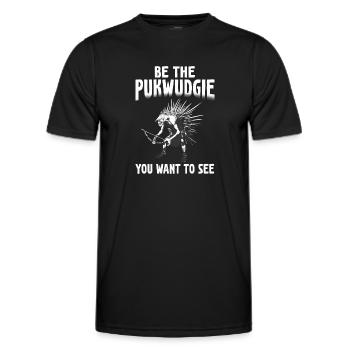 Pukwudgie Kryptide Folklore Mythen - Männer Funktions-T-Shirt - Schwarz - Vorne - AI Model Male 178 dark (178cm)