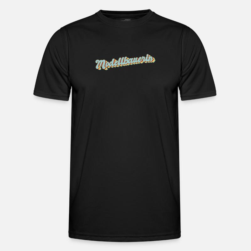 Technischer Abschluss-Geschenk Modellbauerin - Männer Funktions-T-Shirt - Schwarz