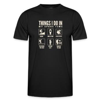 Lustiges Wandern Geschenk - Männer Funktions-T-Shirt - Schwarz - Vorne - AI Model Male 178 dark (178cm)