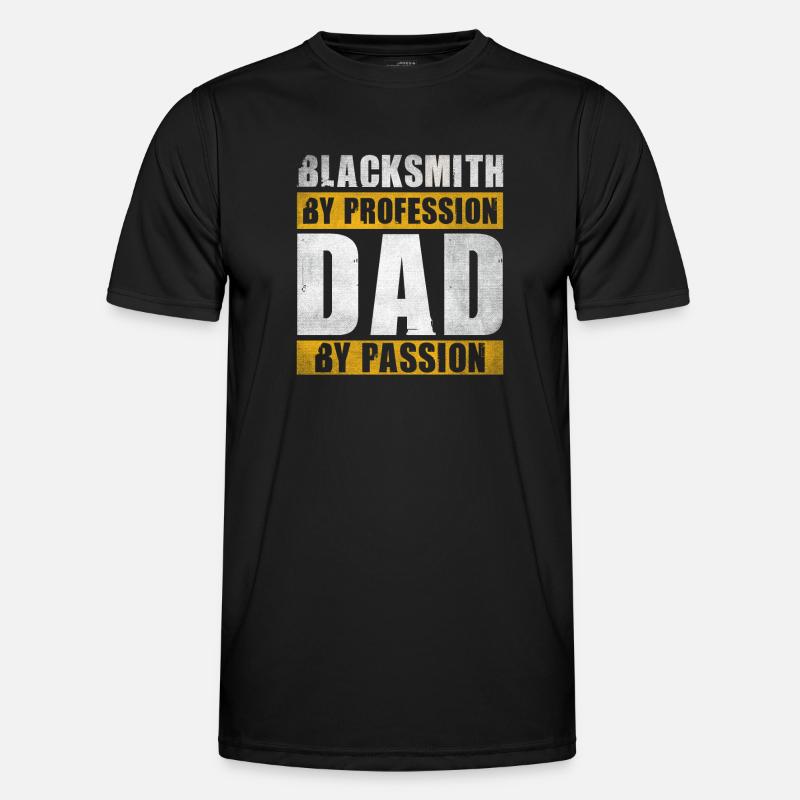 Dad By Passion Profession Blacksmith Männer Funktions-T-Shirt