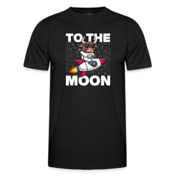 To the moon - Männer Funktions-T-Shirt - Schwarz - Vorne - AI Model Male 178 dark (178cm)