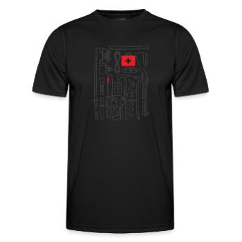 Zombie Apocalypse Zombie Hunter Apocalyptical - Men's Functional T-Shirt - black - Front - AI Model Male 178 dark (178cm)