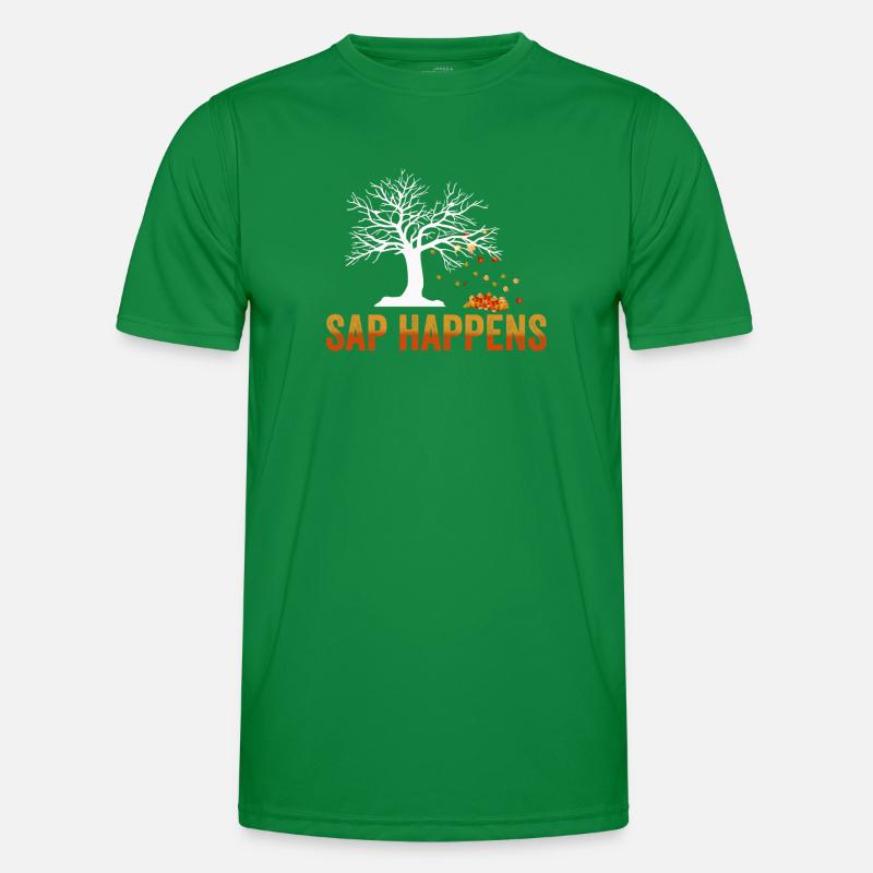 Maple Syrup Tree Tapping Funny Autumn Men's Functional T-Shirt