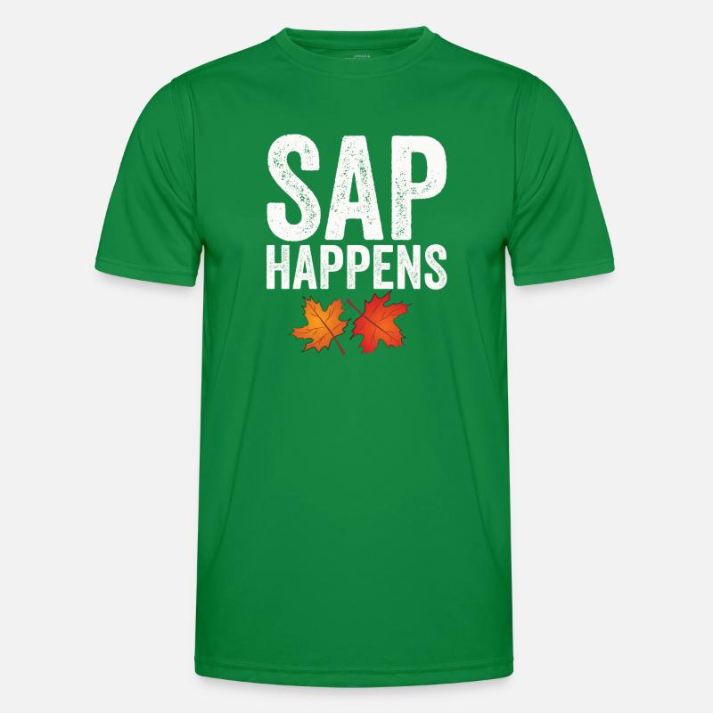 Maple Syrup Tree Tapping Funny Autumn Men's Functional T-Shirt