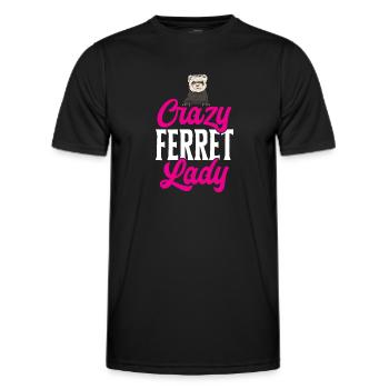 Furet, propriétaire de furet - T-shirt sport Homme - noir - Devant - AI Model Male 178 dark (178cm)
