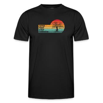 Maple Tree Essence Männer Frauen Lustig - Männer Funktions-T-Shirt - Schwarz - Vorne - AI Model Male 178 dark (178cm)