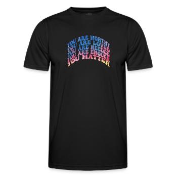 Depression and Bipolar Awareness: - Men's Functional T-Shirt - black - Front - AI Model Male 178 dark (178cm)