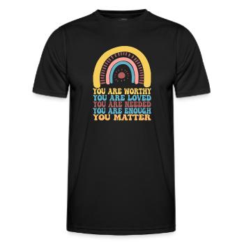 Depression and Bipolar Awareness: - Men's Functional T-Shirt - black - Front - AI Model Male 178 dark (178cm)