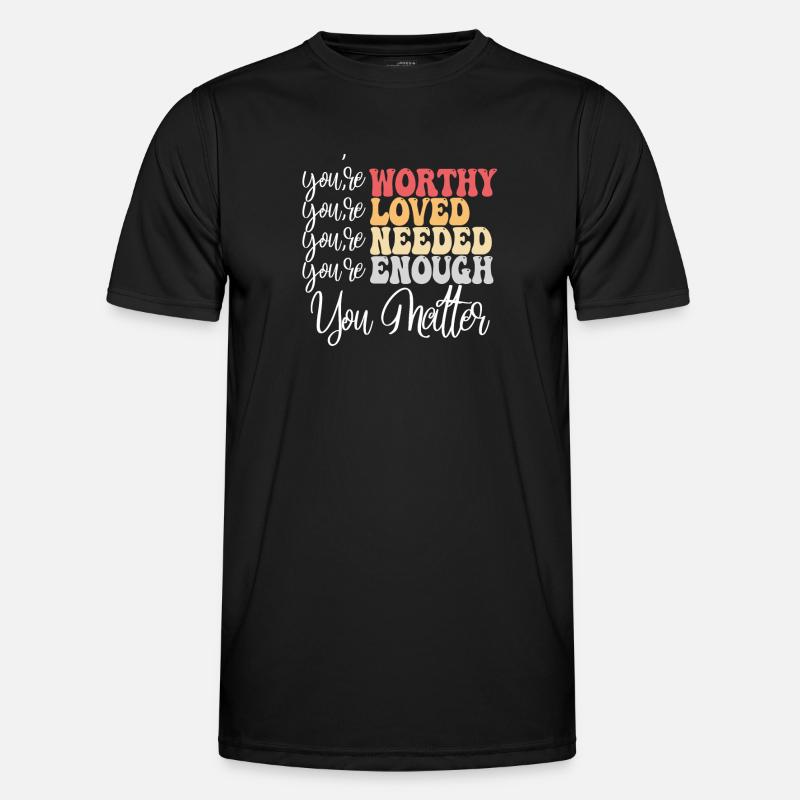 Depression and Bipolar Awareness: - Men's Functional T-Shirt - black