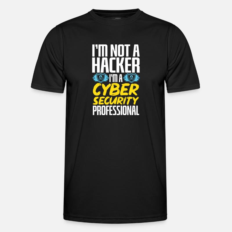Cybersecurity Hacker IT-Sicherheit - Männer Funktions-T-Shirt - Schwarz
