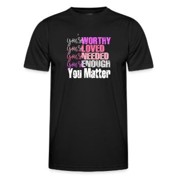 Depression and Bipolar Awareness: - Men's Functional T-Shirt - black - Front - AI Model Male 178 dark (178cm)
