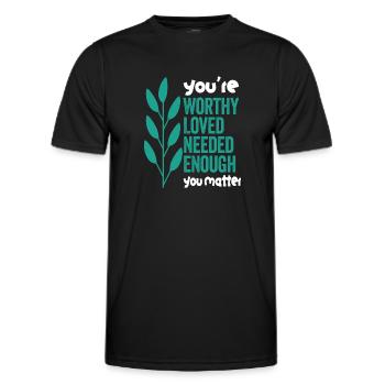 Depression and Bipolar Awareness: - Men's Functional T-Shirt - black - Front - AI Model Male 178 dark (178cm)