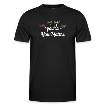 Depression and Bipolar Awareness: - Men's Functional T-Shirt - black - Front - AI Model Male 178 dark (178cm)