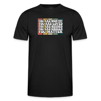 Depression and Bipolar Awareness: - Men's Functional T-Shirt - black - Front - AI Model Male 178 dark (178cm)
