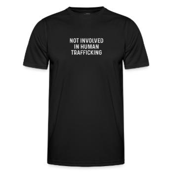 Not Involved in Human Trafficking Human Rights - Men's Functional T-Shirt - black - Front - AI Model Male 178 dark (178cm)