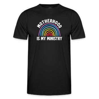 Mutterschaft ist mein Dienst - Männer Funktions-T-Shirt - Schwarz - Vorne - AI Model Male 178 dark (178cm)