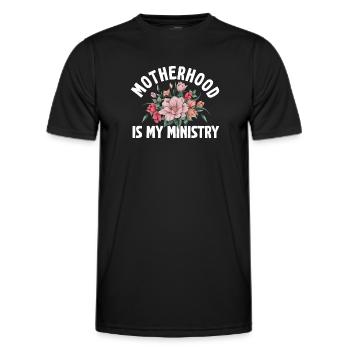 Mutterschaft ist mein Dienst - Männer Funktions-T-Shirt - Schwarz - Vorne - AI Model Male 178 dark (178cm)