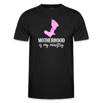 La maternité est mon ministère - T-shirt sport Homme - noir - Devant - AI Model Male 178 dark (178cm)