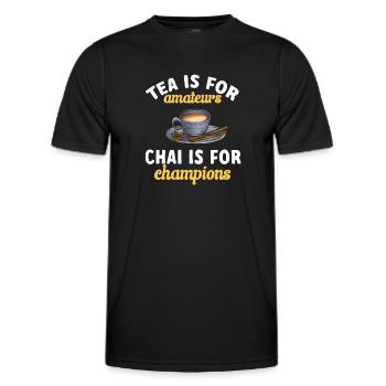 Thé Chai Masala Chai - T-shirt sport Homme - noir - Devant - AI Model Male 178 dark (178cm)