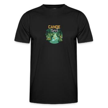 Pagayer sur l’eau - T-shirt sport Homme - noir - Devant - AI Model Male 178 dark (178cm)