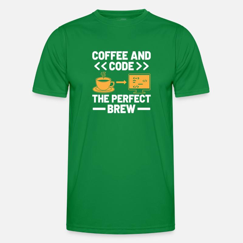 Kaffee-Codierung Programmierer Programmierer Entwickler Nerd Coff Männer Funktions-T-Shirt