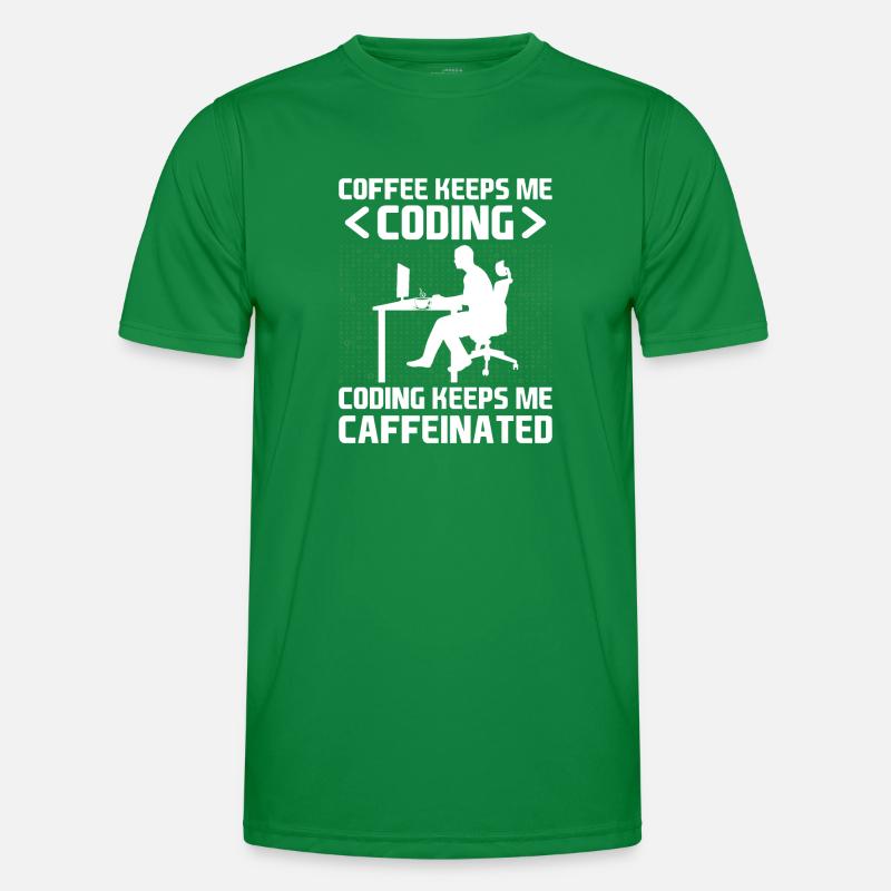 Kaffee-Codierung Programmierer Programmierer Entwickler Nerd Coff Männer Funktions-T-Shirt