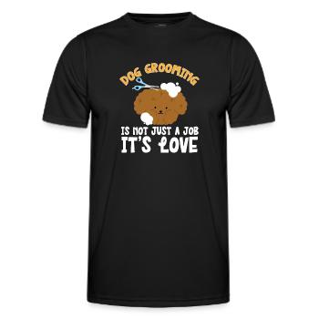 Dog Salon Dogs Hairdresser - Men's Functional T-Shirt - black - Front - AI Model Male 178 dark (178cm)