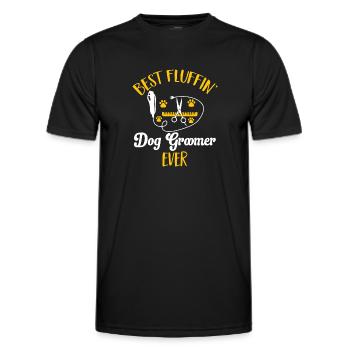 Dog Salon Dogs Hairdresser - Men's Functional T-Shirt - black - Front - AI Model Male 178 dark (178cm)