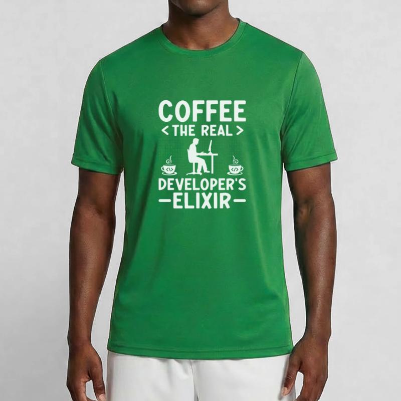 Coffee Coding Programmer Coder Developer Nerd Coff Men's Functional T-Shirt