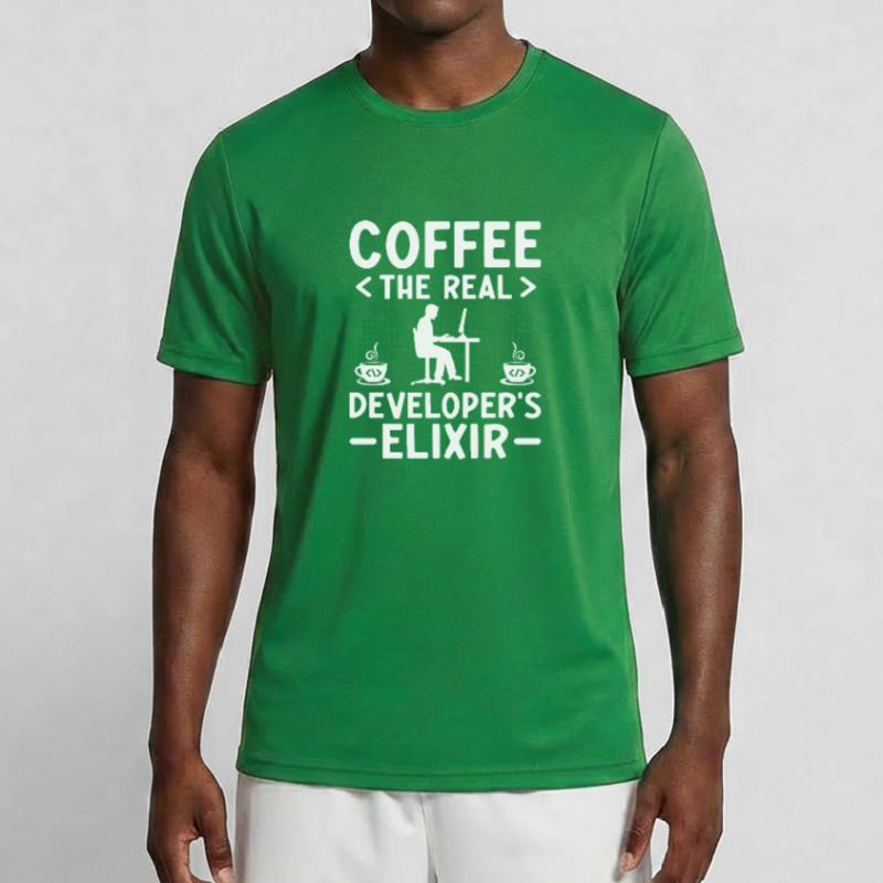 Kaffee-Codierung Programmierer Programmierer Entwickler Nerd Coff Männer Funktions-T-Shirt
