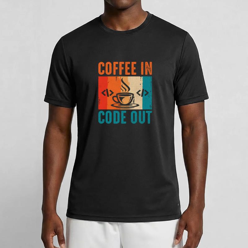 Coffee Coding Programmer Coder Developer Nerd Coff Men's Functional T-Shirt
