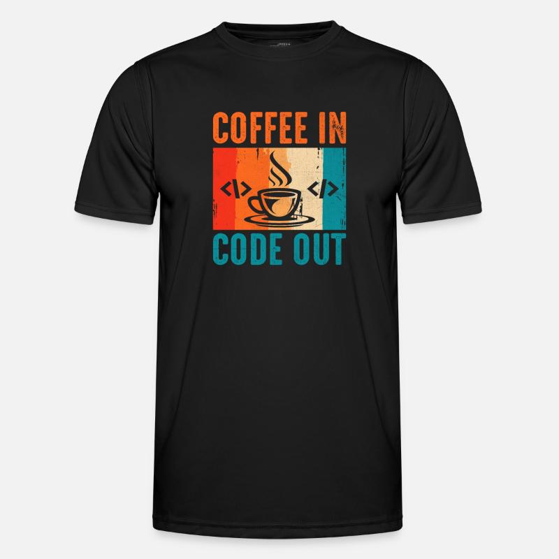 Kaffee-Codierung Programmierer Programmierer Entwickler Nerd Coff Männer Funktions-T-Shirt