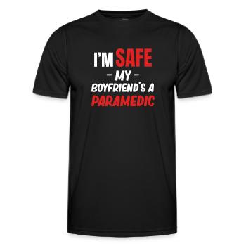 I'm sure my friend is - Men's Functional T-Shirt - black - Front - AI Model Male 178 dark (178cm)