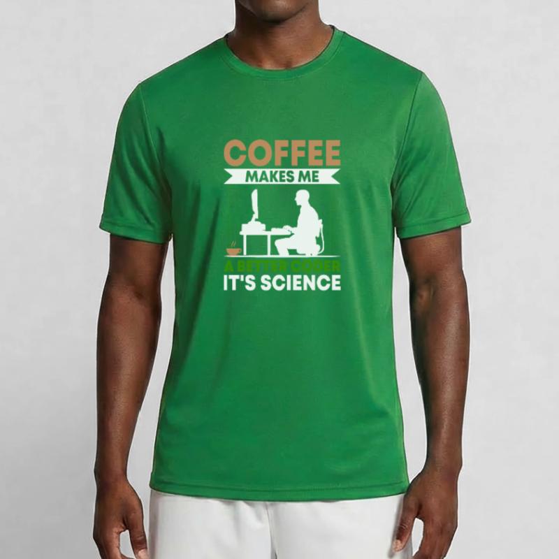 Kaffee-Codierung Programmierer Programmierer Entwickler Nerd Coff Männer Funktions-T-Shirt